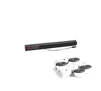 The Confetti Maker Cannone Elettrico Streamer 50cm Bianco e Argento Metallico