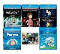 The Continued Success Blu-ray Collection: Written & Directed by Hayao Miyazaki (Princess Mononoke / Spirited Away / Howl's Moving Castle / Ponyo / The Wind Rises) + Bonus Art Card