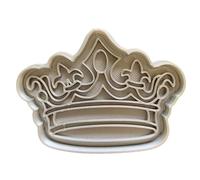 The Cookie Cutter Hub Formina per biscotti a forma di corona della regina da 9 cm, con goffratura abbinata, per biscotti, argilla, decorazione da forno
