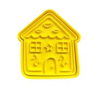 The Cookie Cutter Hub Gingerbread House #3 - Stampino per biscotti e goffratura abbinata, per biscotti, argilla, decorazione da forno