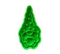 The Cookie Cutter Hub Gnomo di San Valentino da 10 cm con tagliabiscotti a forma di cuore e goffratura abbinata, per biscotti, argilla e decorazione da forno