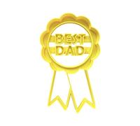 The Cookie Cutter Hub Stampino per biscotti a forma di corona con scritta "Best Dad", per cupcake, fondente, glassa, argilla, decorazione da forno