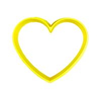 The Cookie Cutter Hub Tagliabiscotti a forma di cuore, 6 cm, per biscotti, biscotti, decorazione di cottura in argilla