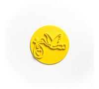 The Cookie Cutter Hub Timbro a forma di cicogna per cupcake, fondente, glassa, argilla, decorazione da forno