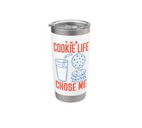 The Cookie Life Chose Me Divertente Latte E Biscotti Amante Bicchiere termico in acciaio inox doppia parete