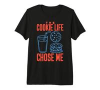 The Cookie Life Chose Me Divertente Latte E Biscotti Amante Maglietta Premium