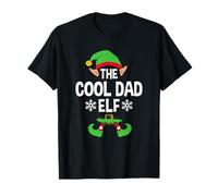 The Cool Dad Elf Party Family Group Matching Padre X-mas Maglietta