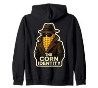 The Corn Identity Divertente Corncob Pun Corn COB Spy Joke Felpa con Cappuccio