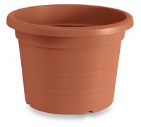 VASO CILINDRO TONDO DIAM. CM 60X42 H IN PLASTICA LISCIA RIGATA COLOR TERRACOTTA