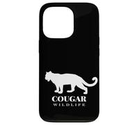 The Cougar, Woodland Wildlife Cougar Illustration Graphic Custodia per iPhone 13 Pro