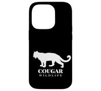 The Cougar, Woodland Wildlife Cougar Illustration Graphic Custodia per iPhone 14 Pro