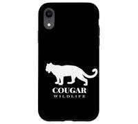 The Cougar, Woodland Wildlife Cougar Illustration Graphic Custodia per iPhone XR