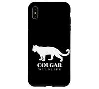 The Cougar, Woodland Wildlife Cougar Illustration Graphic Custodia per iPhone XS Max