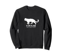 The Cougar, Woodland Wildlife Cougar Illustration Graphic Felpa