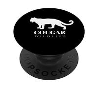 The Cougar, Woodland Wildlife Cougar Illustration Graphic PopSockets PopGrip Adesivo
