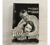 The Cowboy and the Lady Gary Cooper, Merle Oberon 1938 programma...