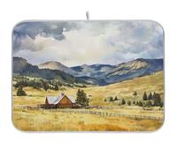 The Cowboy Ranch in Montan, tappetino assorbente per scolapiatti resistente al calore, tappetino scolapiatti per cucina, decorazione per piano di lavoro della cucina, grande, 45,7 x 61 cm