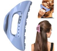 The Cozy Clip Claw Clip, 2025 nuovi fermagli per capelli morbidi e flessibili, comode clip per capelli lunghi spessi, presa forte antiscivolo, 3 colori (blue)