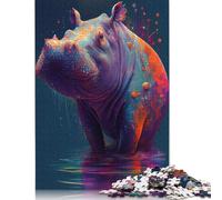 The Cozy Hippo Puzzle Impossible 1000 Pezzi Decorazione Per La Casa. Rilassamento E Intelligence Per Adulti E Bambini Da 12 Anni 1000pcs (75x50cm)