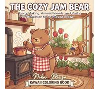 The Cozy Jam Bear: Berry Making, Animal Friends, and Rustic Relaxation for Adults and Teens: Kawaii Coloring Book