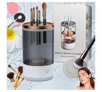 The Cozy Luna Brush Cleaner, elettrico automatico per la pulizia dei pennelli da trucco, tappetino 3 in 1 per la pulizia profonda (1 plug-in nero)