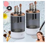 The Cozy Luna - Detergente elettrico automatico per pennelli da trucco, 3 in 1, pulizia profonda e rotante (2 plug-in nero)