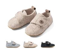 THE COZY SHEEP Pantofole per ragazzi e ragazze, comode pantofole per bambini, pantofole in feltro, pantofole per bambini, comode, beige., 32 EU