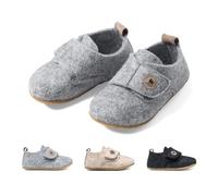 THE COZY SHEEP Pantofole per ragazzi e ragazze, comode pantofole per bambini, pantofole in feltro, pantofole per bambini, comode, grigio chiaro, 26 EU