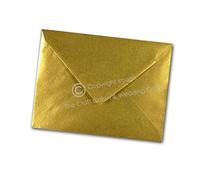 The Craft Cabin - Buste di tipo C6, per fogli in formato A6, confezione da 50, colore: Oro metallizzato e perlato