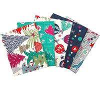 The Craft Cotton Co - Incredibile collezione di scampoli natalizi (45 cm x 55 cm) (tessuto 100% cotone - ideale per progetti di Natale, trapunte, bandiere) (Natale colorato)