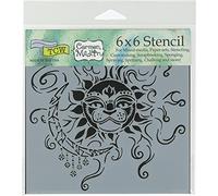 The Crafters Workshop Stencil Sole e Luna, Trasparente, 6 x 15,2 cm