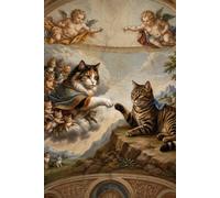 The Creation of Cat: Renaissance Art Parody Lined Journal: Michelangelo Sistine Chapel Parody Cat Notebook | 120 Lined Pages | 6x9 Inches | Classical ... Lovers, Art History Students, and Painters