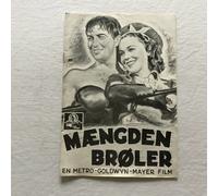 The Crowd Roars Robert Taylor, Edward Arnold Vintage 1938 Danish Movie Program