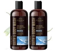 The Crown Choice - Bagnoschiuma naturale per donne, uomini e bambini - Bagnoschiuma senza profumo - 340 ml pH 5,5 - Miglior equilibrio del pH - Liq