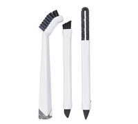 The Crown Choice Set di 3 pennelli per la pulizia della casa, set di spazzole per la pulizia della casa, 2 spazzole per la pulizia e spazzola con punta in silicone, per pulire bagno/doccia/piastrelle