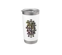 The Crown Diamond Multi Color Cross Bicchiere termico in acciaio inox doppia parete