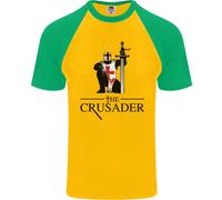 The Crusader Cavalieri Templari st Georges Giorno DA UOMO S/S Baseball T-Shirt