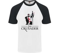 The Crusader Cavalieri Templari st Georges Giorno DA UOMO S/S Baseball T-Shirt