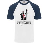 The Crusader Cavalieri Templari st Georges Giorno DA UOMO S/S Baseball T-Shirt