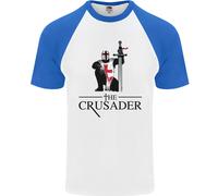 The Crusader Cavalieri Templari st Georges Giorno DA UOMO S/S Baseball T-Shirt