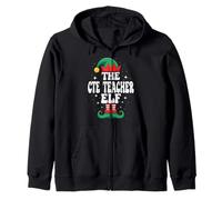 The CTE Teacher Elf Funny Christmas Matching Family Group Felpa con Cappuccio