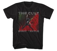 The Cult - Sonic Tempio Album - American Classici - Solido Nero Adulto Corto