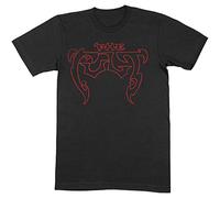 Rock Off Trade T-shirt The Cult Outline Band Logo Nuovo Ufficiale Uomo Nero Taglia M