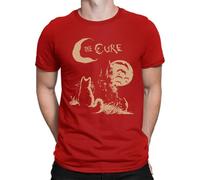 The Cure Cat Moon Lover - Maglietta da uomo, Colore: rosso, 3XL