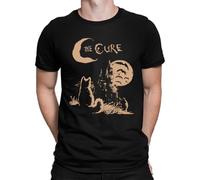 The Cure Cat Moon Lover T-shirt per Uomo, Anni '90, Nero, XL