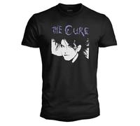 The Cure - Robert Smith - T Shirt Uomo e Donna - Maglietta Ufficiale Stile Gothic New Wave - Maglia Dark Band vestibilità Regular XS