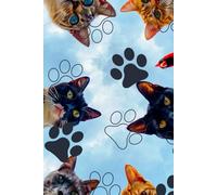 The Curious Cats' Notebook: Cute Kitten Pattern Journal