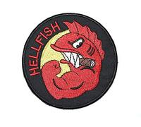The Curse of The Flying Hellfish WW2 Morale Airsoft Comic Patch, set di 2 spille con gancio e anello