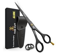 The Cut Factory- Hair Scissors and Barber Scissors Professional- 6.5 Inches Finest Stainless Steel Hair Cutting Scissors with Smooth Serrated Edge Blades -Use for Salon & Personal Use (Black)