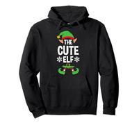 The Cute Elf Party Family Group Matching X-mas Cutest Detto Felpa con Cappuccio